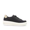 Remonte Platform Stripe Trainer - Black Gold
